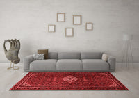 Machine Washable Persian Red Traditional Rug, wshtr1925red