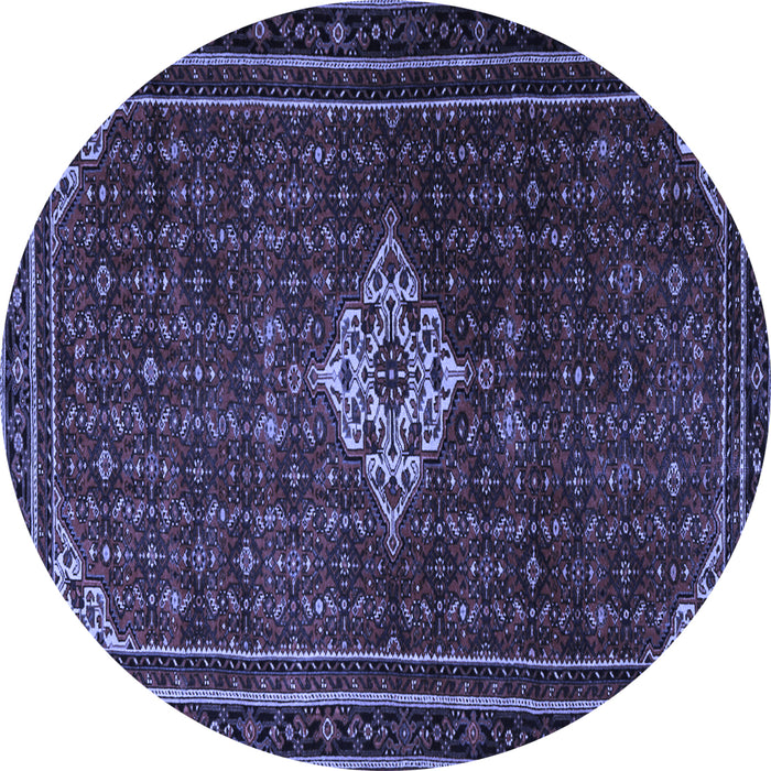 Round Persian Blue Traditional Rug, tr1925blu