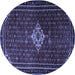 Round Persian Blue Traditional Rug, tr1925blu