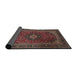 Sideview of Traditional Dark Almond Brown Persian Rug, tr1926