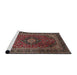 Sideview of Machine Washable Traditional Dark Almond Brown Rug, wshtr1926