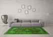 Machine Washable Persian Green Traditional Area Rugs in a Living Room,, wshtr1926grn