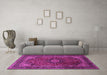 Machine Washable Persian Pink Traditional Rug in a Living Room, wshtr1926pnk