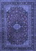 Machine Washable Persian Blue Traditional Rug, wshtr1926blu