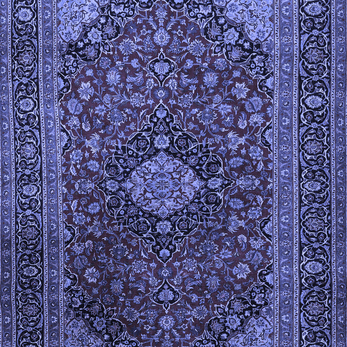 Machine Washable Persian Blue Traditional Rug, wshtr1926blu