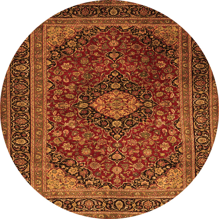Square Persian Orange Traditional Rug, tr1926org