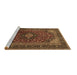 Sideview of Machine Washable Persian Brown Traditional Rug, wshtr1926brn