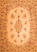 Serging Thickness of Machine Washable Medallion Orange Traditional Area Rugs, wshtr1927org