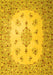 Medallion Yellow Traditional Rug, tr1927yw