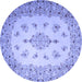 Round Medallion Blue Traditional Rug, tr1927blu