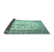 Sideview of Medallion Light Blue Traditional Rug, tr1927lblu