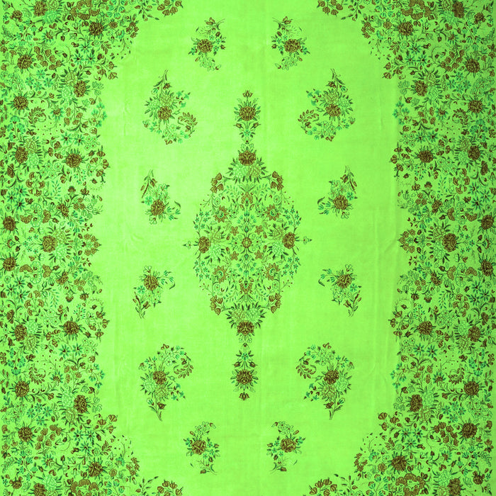 Medallion Green Traditional Rug, tr1927grn