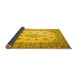 Sideview of Medallion Yellow Traditional Rug, tr1927yw