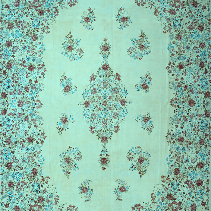 Medallion Light Blue Traditional Rug, tr1927lblu