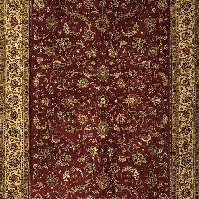 Machine Washable Persian Brown Traditional Rug, wshtr1928brn