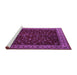 Sideview of Machine Washable Persian Purple Traditional Area Rugs, wshtr1928pur