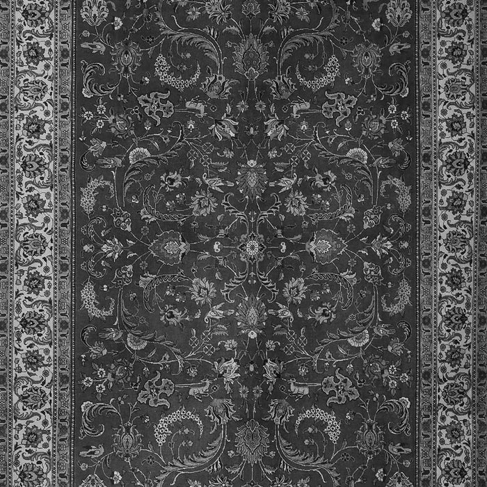 Serging Thickness of Machine Washable Persian Gray Traditional Rug, wshtr1928gry