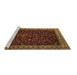 Sideview of Machine Washable Persian Brown Traditional Rug, wshtr1928brn