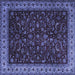 Square Persian Blue Traditional Rug, tr1928blu