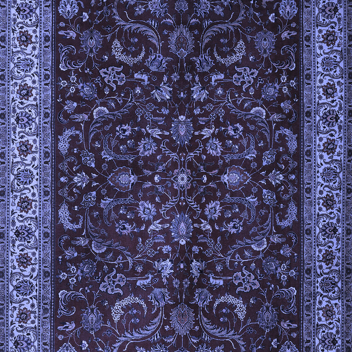 Machine Washable Persian Blue Traditional Rug, wshtr1928blu