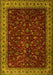 Machine Washable Persian Yellow Traditional Rug, wshtr1928yw