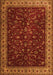 Serging Thickness of Machine Washable Persian Orange Traditional Area Rugs, wshtr1928org