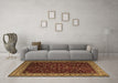 Machine Washable Persian Brown Traditional Rug in a Living Room,, wshtr1928brn