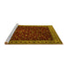 Sideview of Machine Washable Persian Yellow Traditional Rug, wshtr1928yw