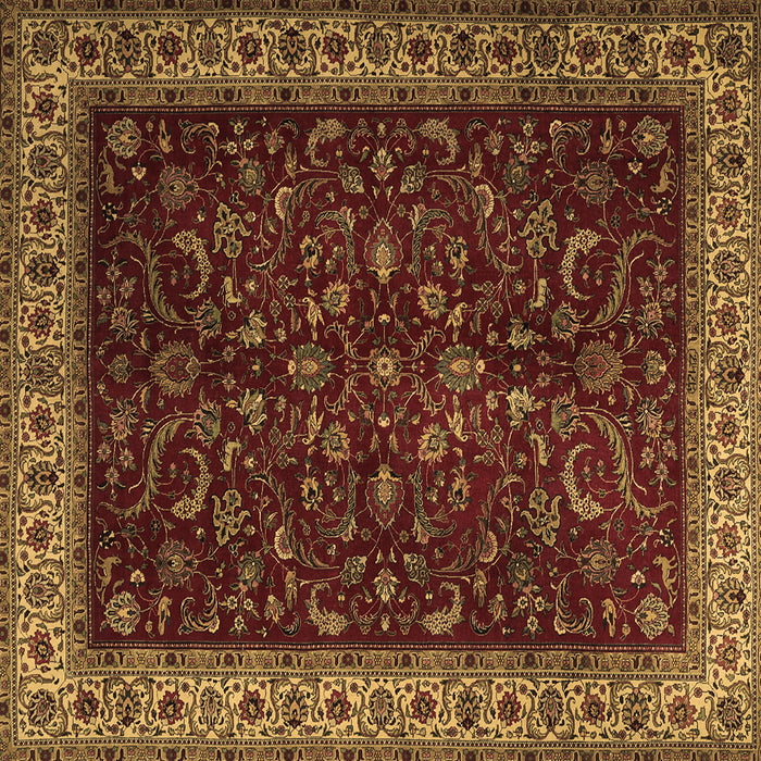 Square Persian Brown Traditional Rug, tr1928brn