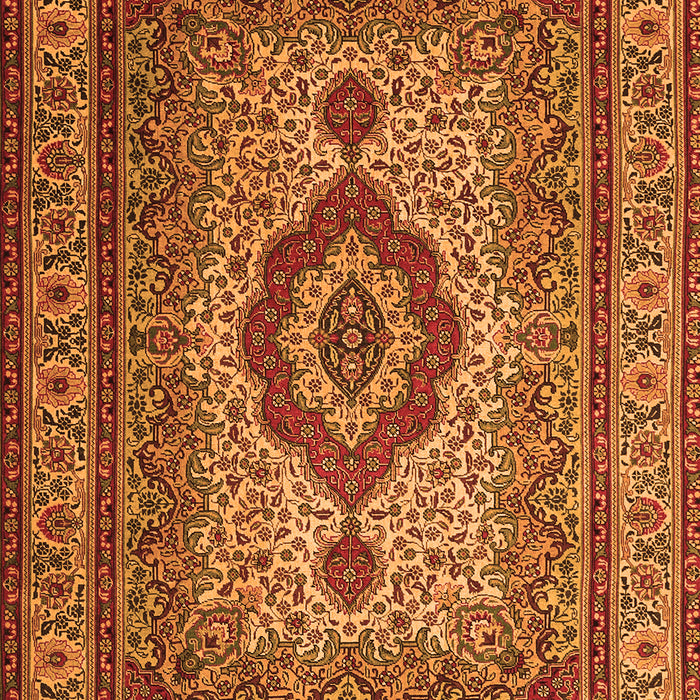 Medallion Orange Traditional Rug, tr1929org