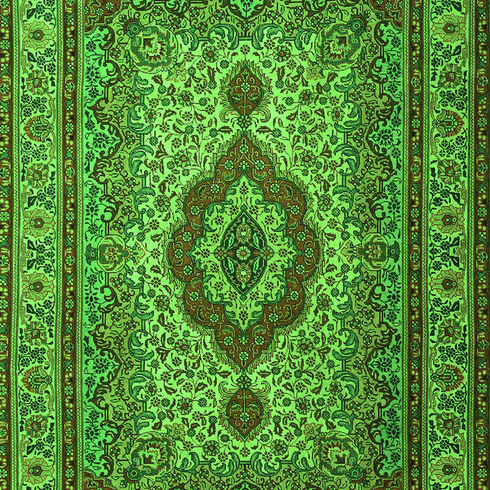 Medallion Green Traditional Rug, tr1929grn