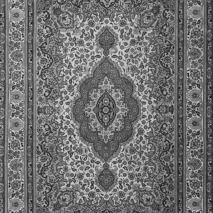 Serging Thickness of Machine Washable Medallion Gray Traditional Rug, wshtr1929gry