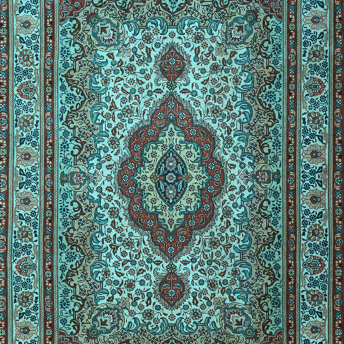 Medallion Light Blue Traditional Rug, tr1929lblu