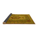 Sideview of Medallion Yellow Traditional Rug, tr1929yw