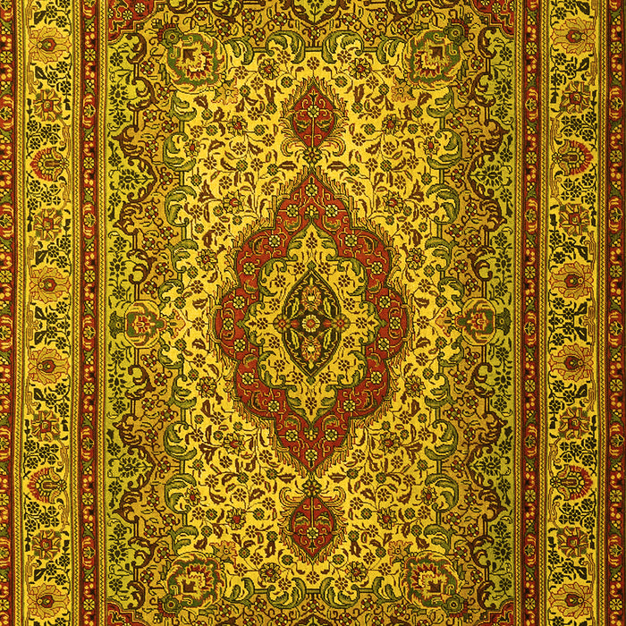 Medallion Yellow Traditional Rug, tr1929yw