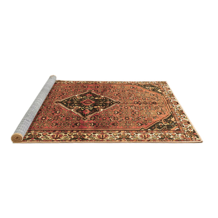 Sideview of Machine Washable Persian Brown Traditional Rug, wshtr192brn