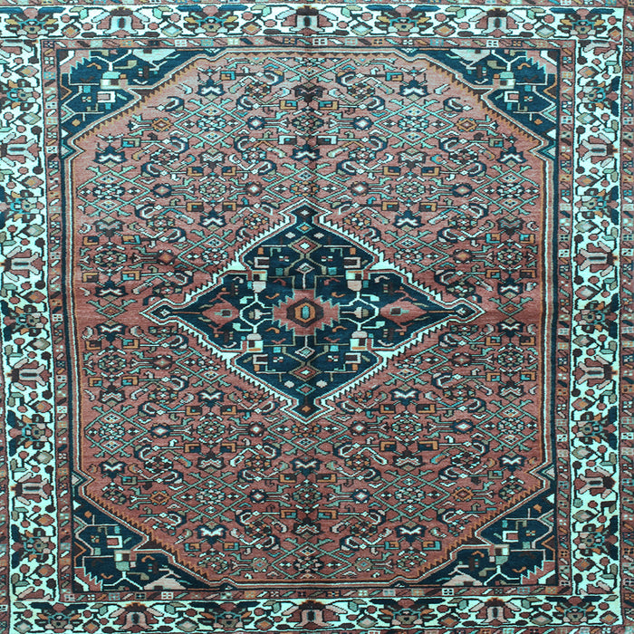 Square Machine Washable Persian Light Blue Traditional Rug, wshtr192lblu