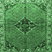 Square Persian Emerald Green Traditional Rug, tr192emgrn