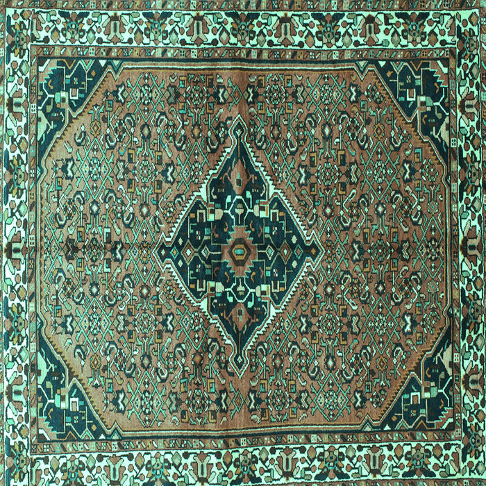 Square Persian Turquoise Traditional Rug, tr192turq
