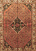 Machine Washable Persian Brown Traditional Rug, wshtr192brn