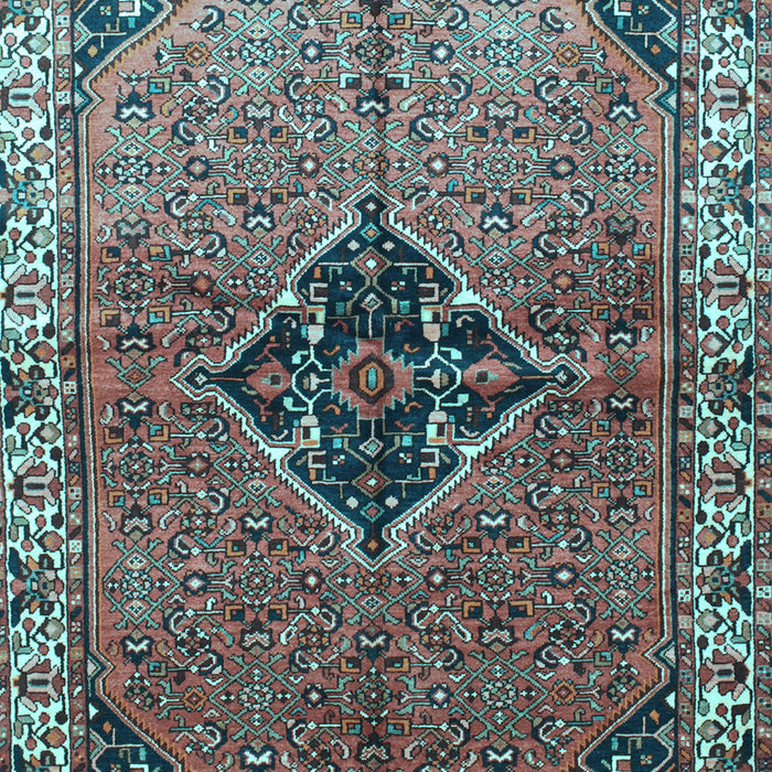 Machine Washable Persian Light Blue Traditional Rug, wshtr192lblu