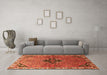 Machine Washable Persian Orange Traditional Area Rugs in a Living Room, wshtr192org