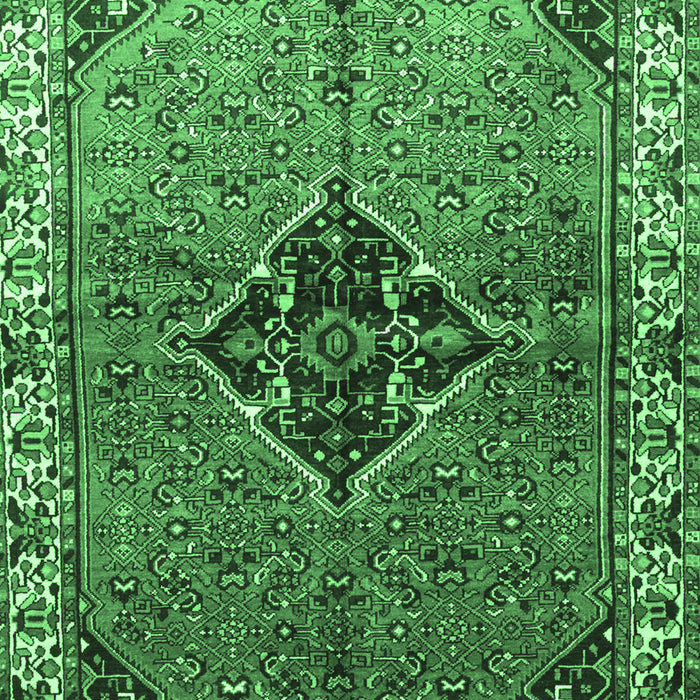 Machine Washable Persian Emerald Green Traditional Area Rugs, wshtr192emgrn