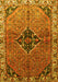 Machine Washable Persian Yellow Traditional Rug, wshtr192yw