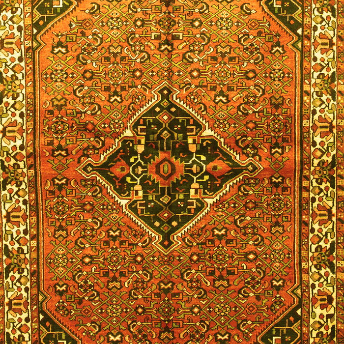 Machine Washable Persian Yellow Traditional Rug, wshtr192yw