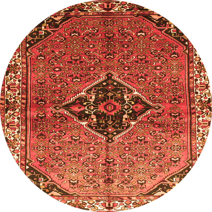 Square Persian Orange Traditional Rug, tr192org
