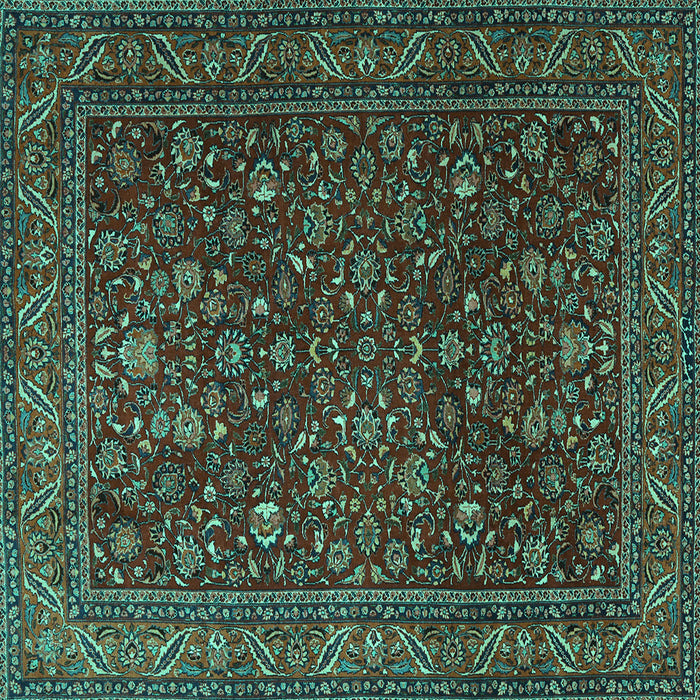 Square Persian Turquoise Traditional Rug, tr1930turq