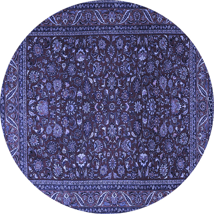 Round Persian Blue Traditional Rug, tr1930blu