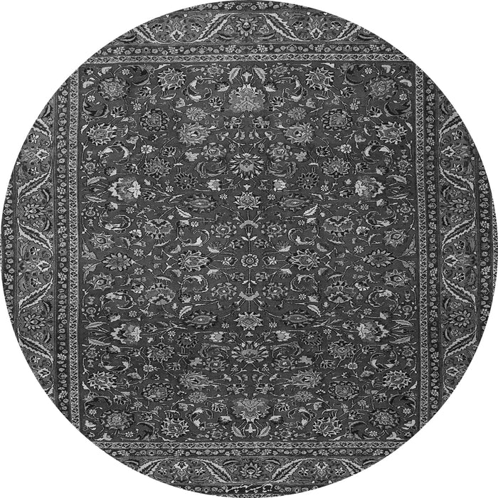 Machine Washable Persian Gray Traditional Rug, wshtr1930gry