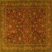 Square Persian Yellow Traditional Rug, tr1930yw